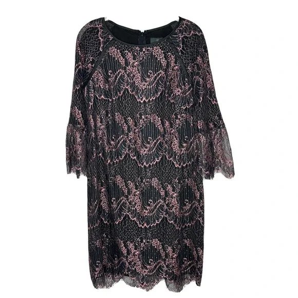 black lace high neck prom dress Black Long A-line Deep V-neck Lace Prom Dress with Sleeves